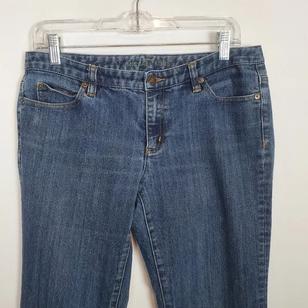Michael Kors‎ Flare Jeans Womens 8 Stretch Denim Lowrise Cotton blend